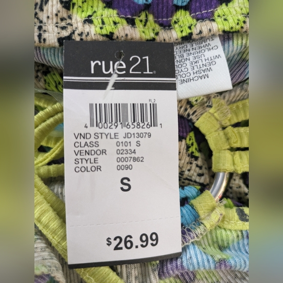 NWT Sexy Multicolor Bodycon Cut Out Halter Mini Dress By Rue21 Sizes Small - Picture 4 of 10